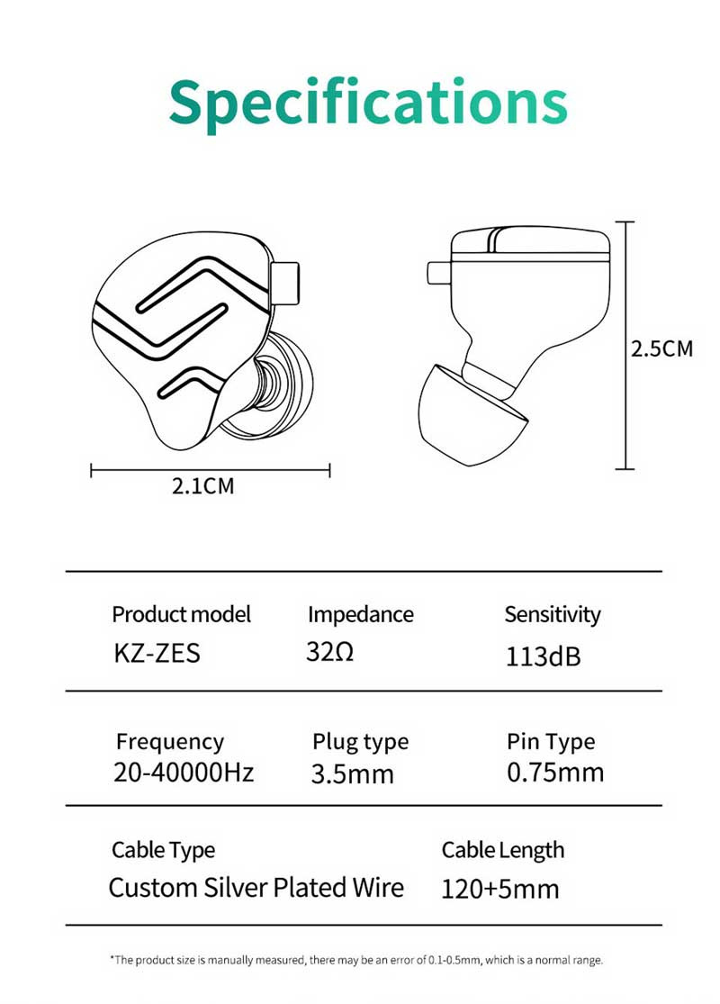 KZ หูฟัง In-Ear รุ่น ZES