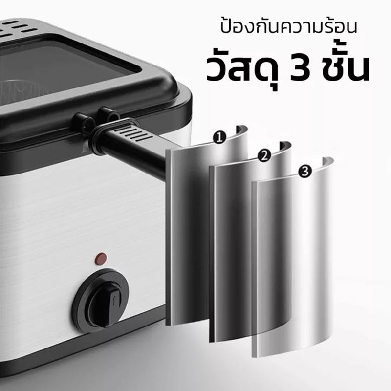 Meier หม้อทอดไฟฟ้า 2.5 ลิตร รุ่น ME-DF-001