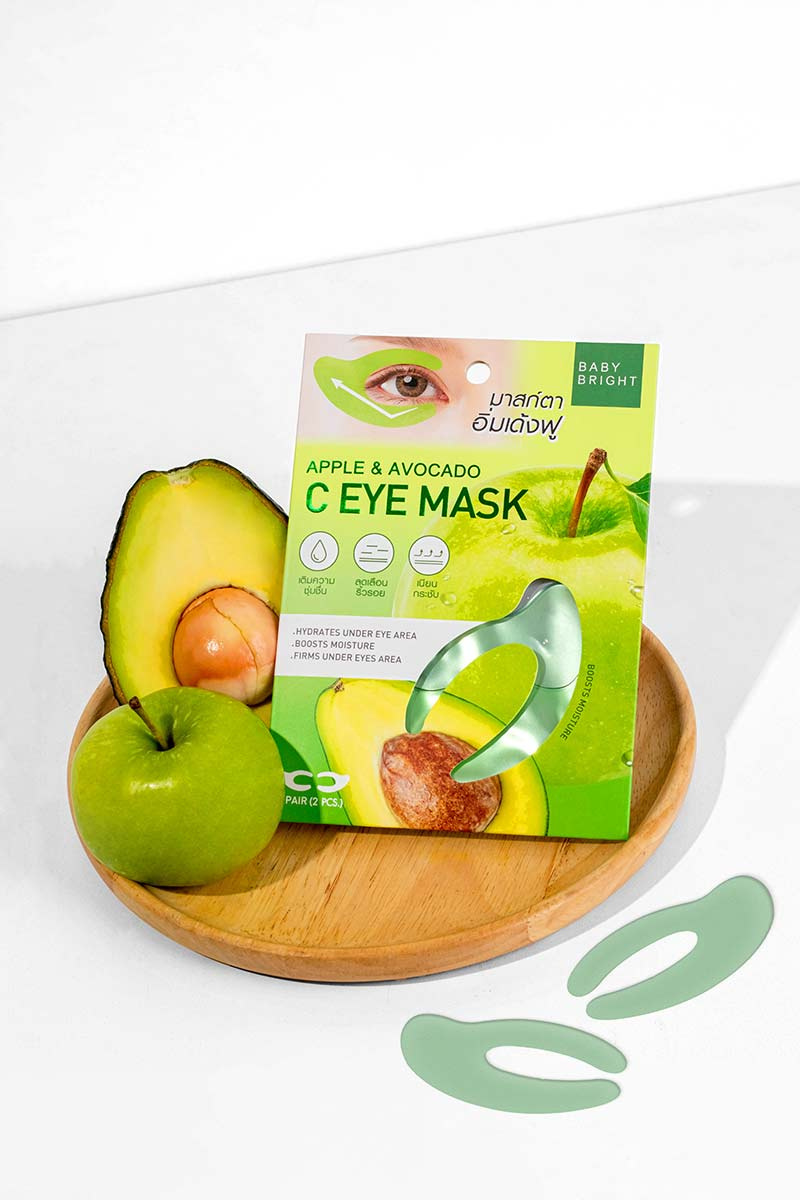 Baby Bright มาส์กรอบดวงตา Apple & Avocado C Eye Mask 3.5 กรัม (1 คู่)