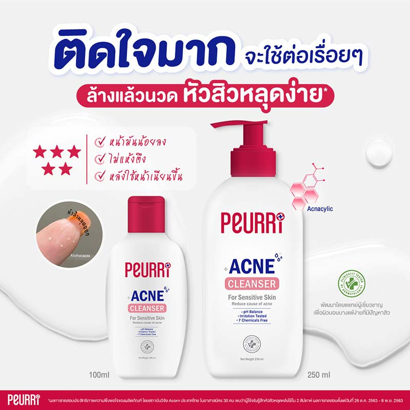 PEURRi คลีนเซอร์ Acne Cleanser 100 มล.