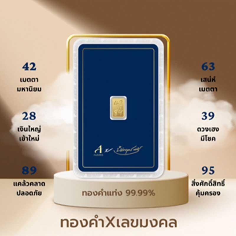 Ausiris ทองคำแท่ง 99.99% น้ำหนัก 1 กรัม (4289)