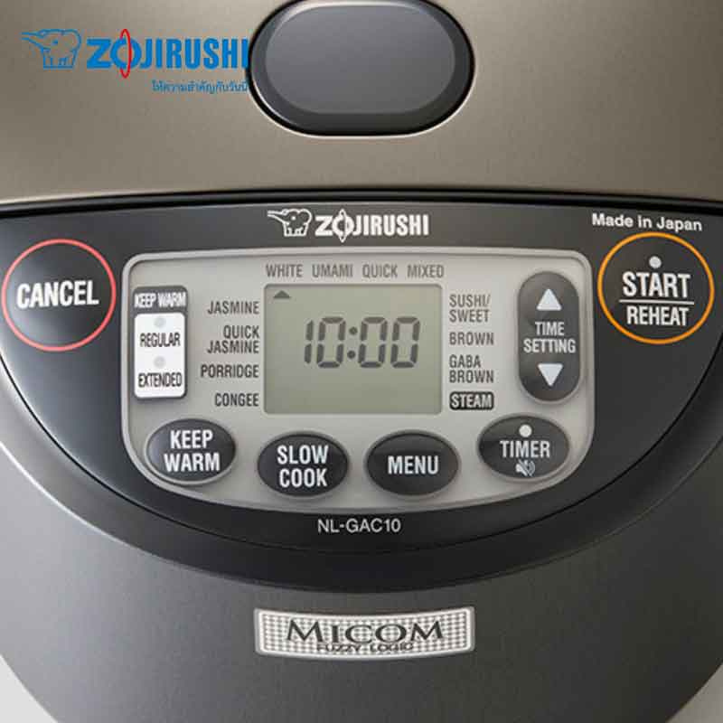 Zojirushi หม้อหุงข้าวไฟฟ้าไมโครคอม 1 ลิตร รุ่น NL-GAQ10T