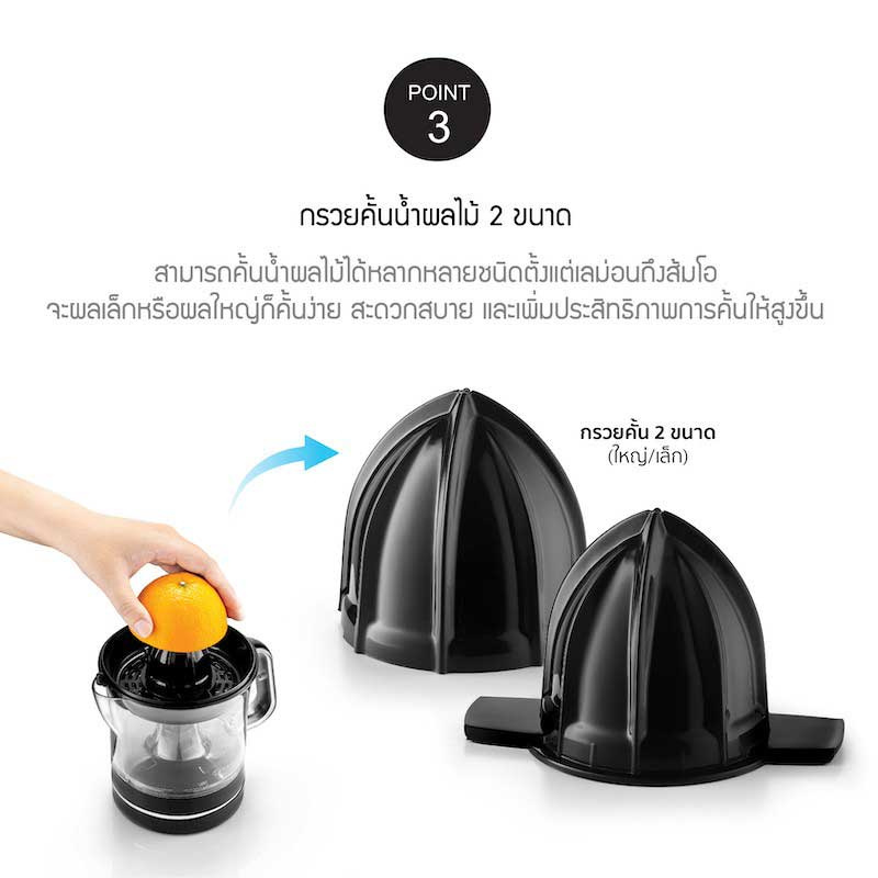 LocknLock เครื่องคั้นน้ำส้มไฟฟ้า รุ่น EJJ236BLK