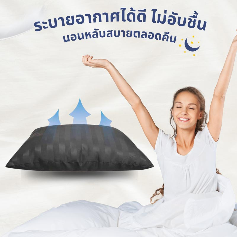 DD Bedding หมอนหนุนแพ็คคู่ รุ่น Compact SS