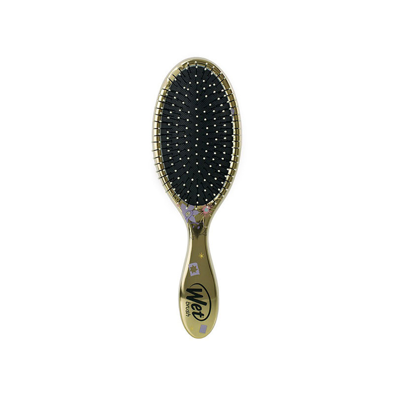 WET BRUSH แปรงหวีผมทรงรี รุ่น ดิสนีย์ พรินเซสดีแทงค์เกิ้ล ลายราพันเซล สีเงิน