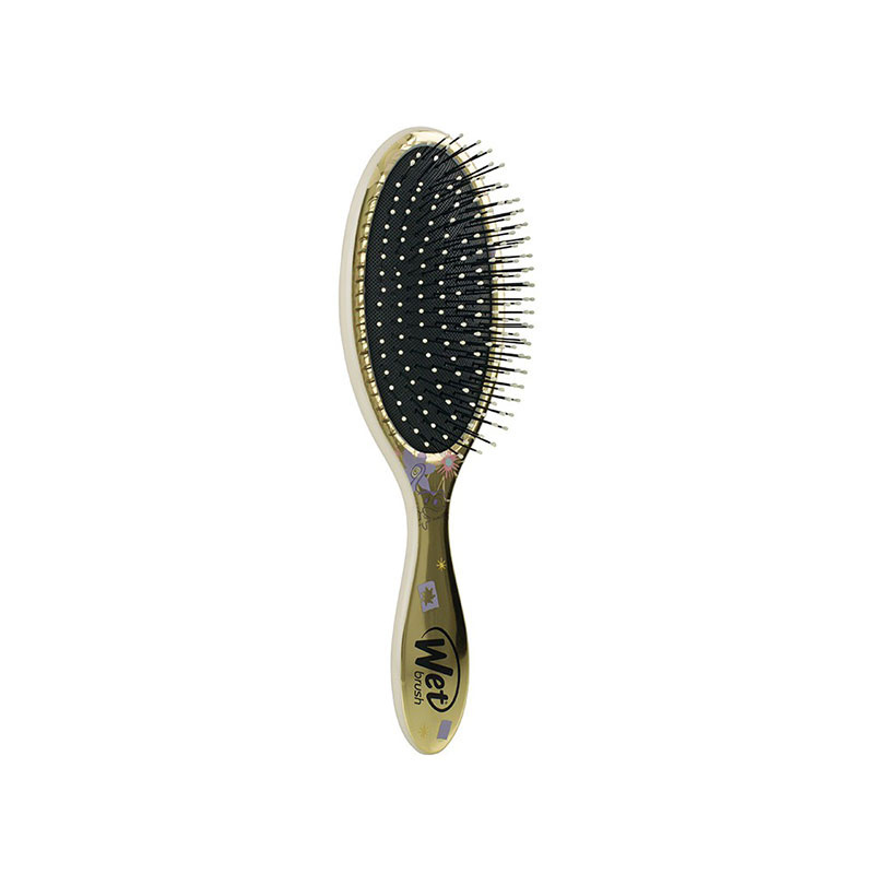 WET BRUSH แปรงหวีผมทรงรี รุ่น ดิสนีย์ พรินเซสดีแทงค์เกิ้ล ลายราพันเซล สีเงิน