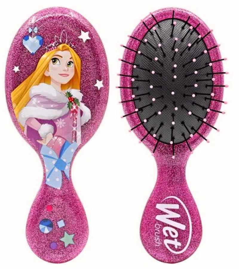 WET BRUSH แปรงหวีผมทรงรี รุ่น ดิสนีย์ พรินเซส มินิลายราพันเซล สีม่วง