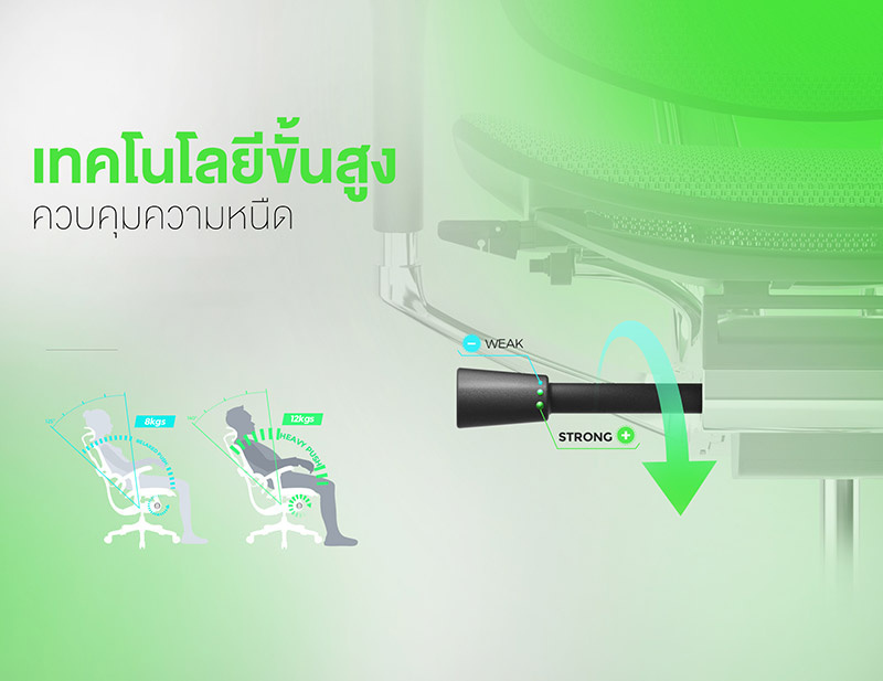 DF Prochair เก้าอี้เพื่อสุขภาพ รุ่น Ergo Elite Pro