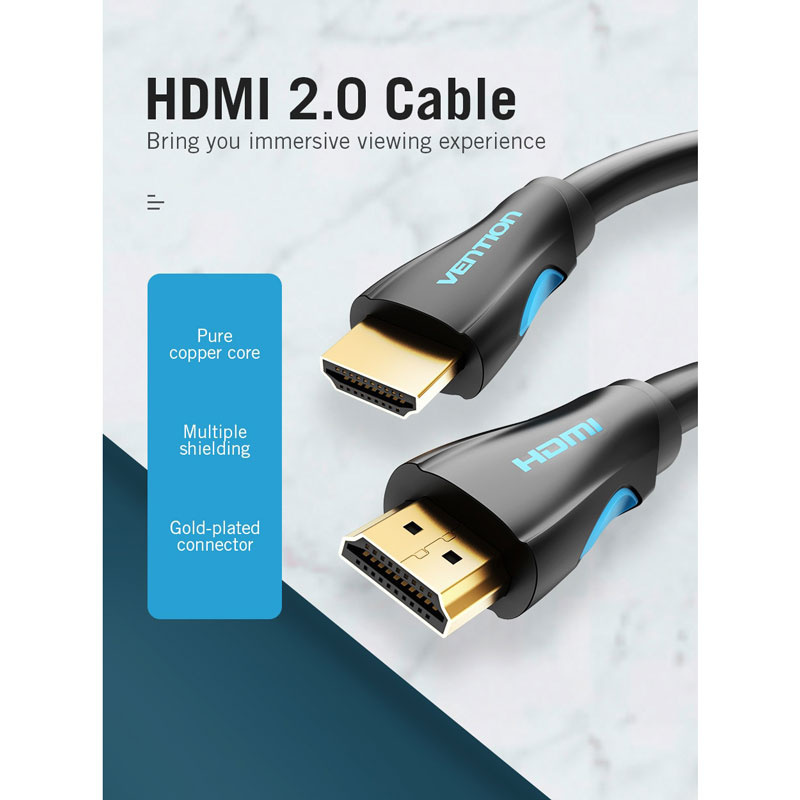 Vention สาย HDMI V2.0 (AAHBG) 1.5 เมตร