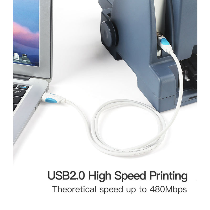 Vention สายแปลง USB2.0 A เป็น USB2.0 B Print Cable (VAS-A16-B200) 2 เมตร