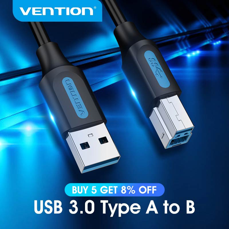 Vention สายแปลง USB2.0 A เป็น USB2.0 B Print Cable (COQBI) 3 เมตร