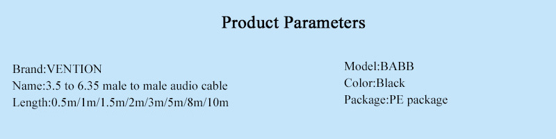 Vention สายแปลงสัญญาณเสียง 6.5 mm. เป็น 3.5 mm (BABBD) 50 ซม.