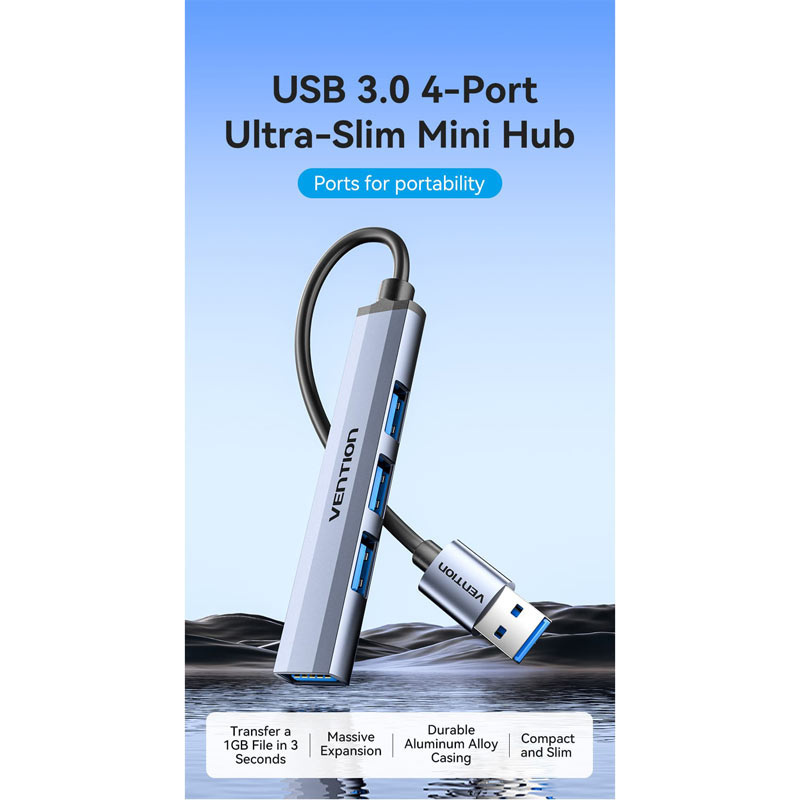 Vention อุปกรณ์เพิ่มช่องสัญญาณ USB3.0 เป็น 4xUSB3.0 (CK0HB)