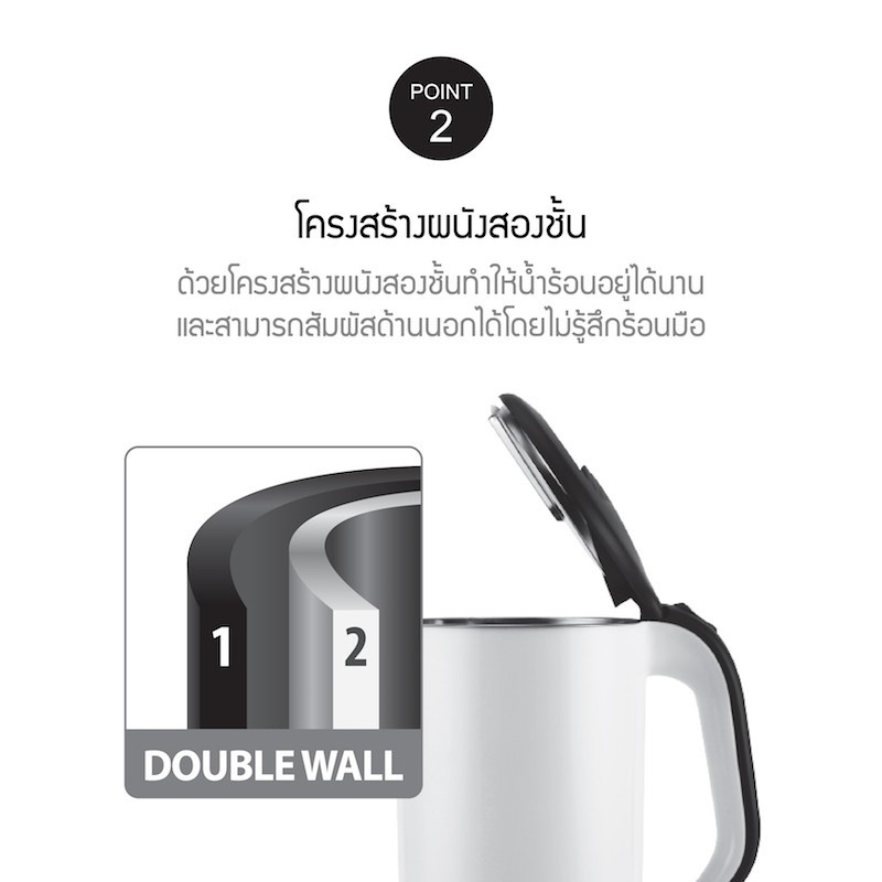 LocknLock กาต้มน้ำไฟฟ้า รุ่น EJK738BLK