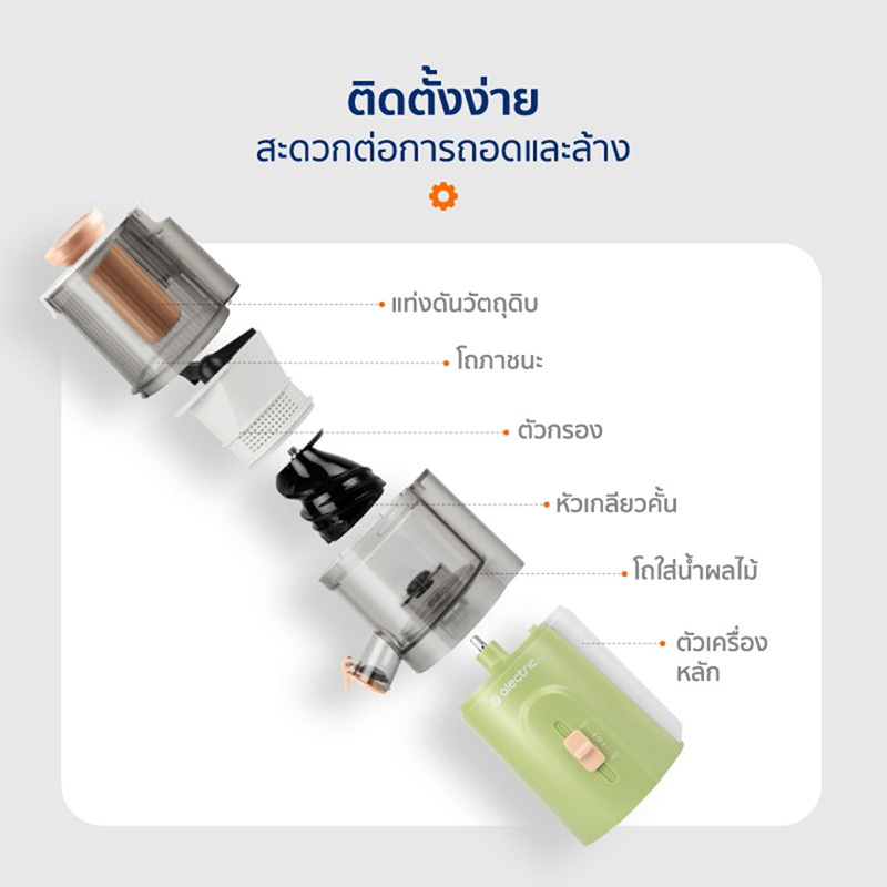 Alectric เครื่องแยกกากผลไม้ รุ่น F-ET1