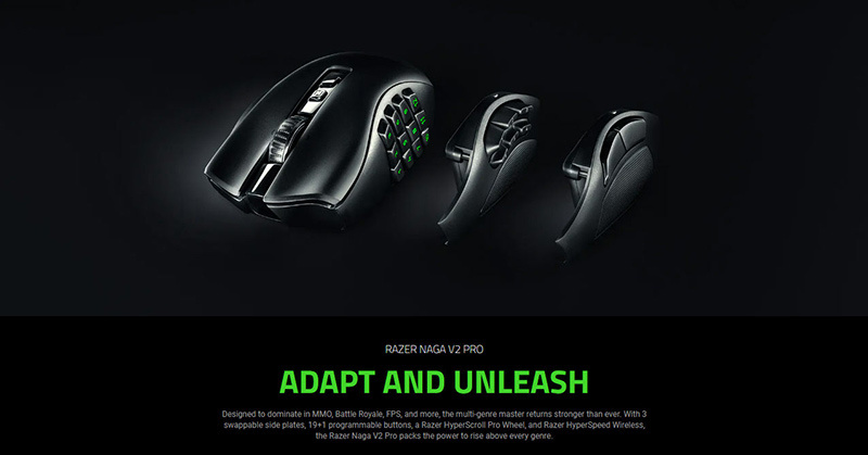 Razer เมาส์เกมไร้สาย Naga V2 Pro