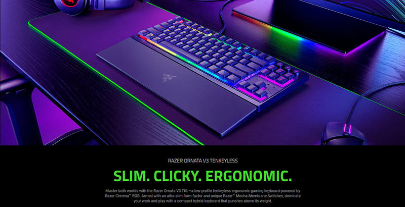 Razer คีย์บอร์ดเกม Ornata V3 TKL (THAI)