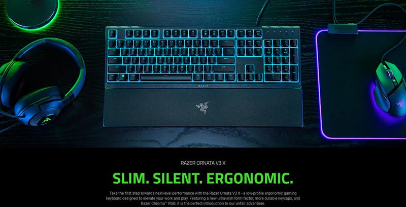 Razer คีย์บอร์ดเกม Ornata V3 X (THAI)