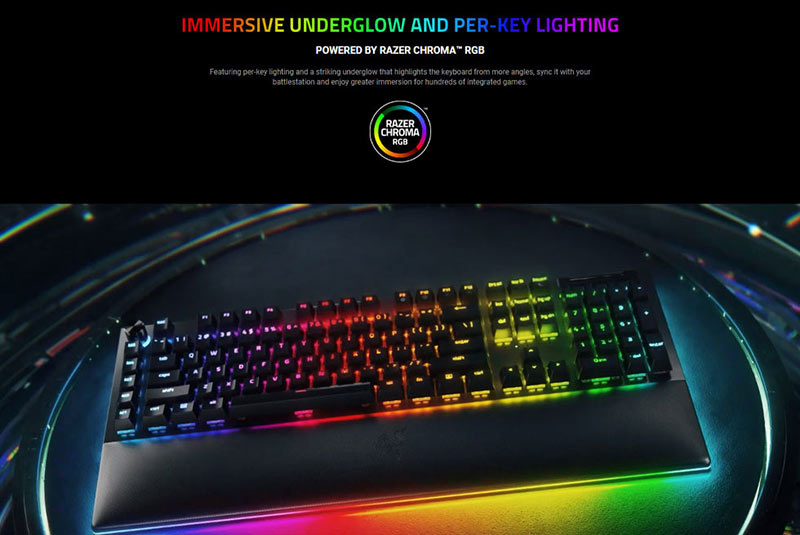 Razer คีย์บอร์ดเกม BlackWidow V4 Pro Yellow Switch (THAI)