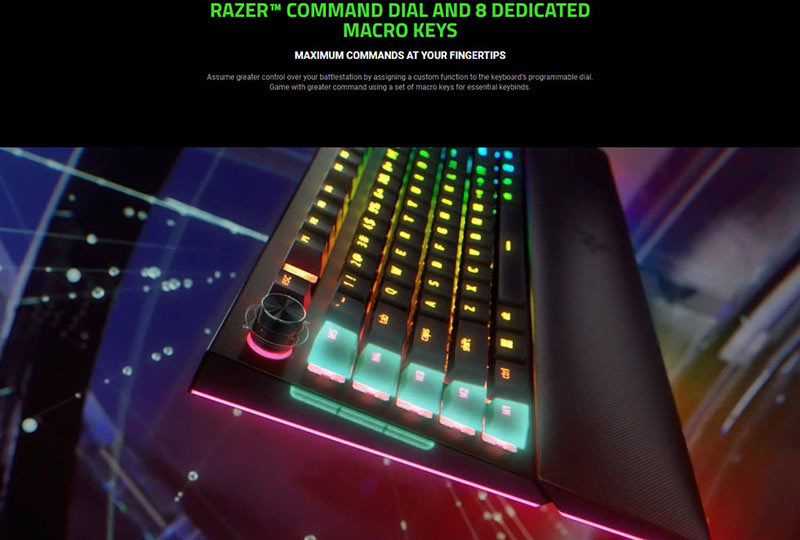 Razer คีย์บอร์ดเกม BlackWidow V4 Pro Yellow Switch (THAI)