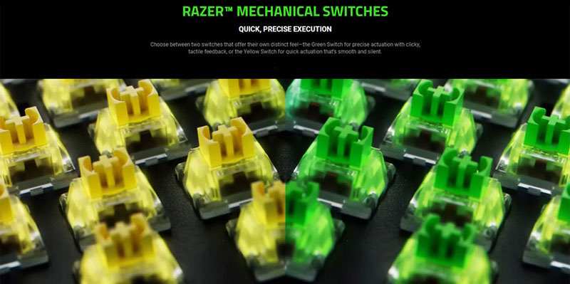 Razer คีย์บอร์ดเกม BlackWidow V4 Pro Yellow Switch (THAI)