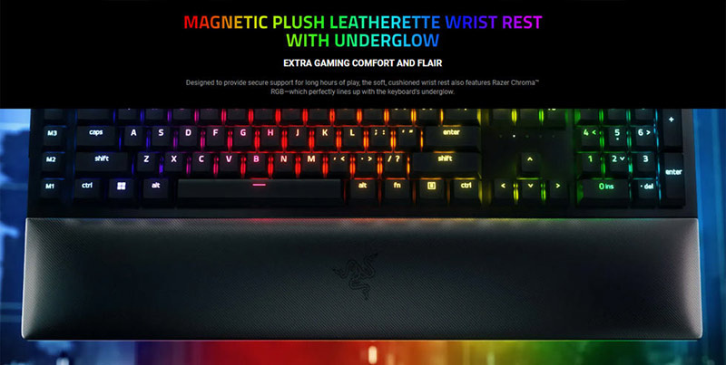 Razer คีย์บอร์ดเกม BlackWidow V4 Pro Yellow Switch (THAI)