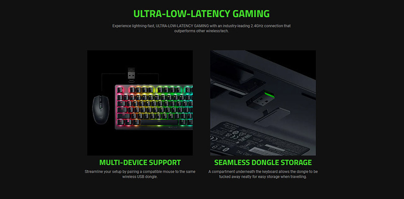 Razer คีย์บอร์ดเกม DeathStalker V2 Pro Tenkeyless Linear Optical Switch (EN)