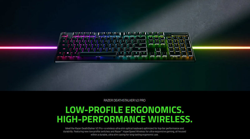 Razer คีย์บอร์ดเกม DeathStalker V2 Pro Linear Optical Switch (EN)