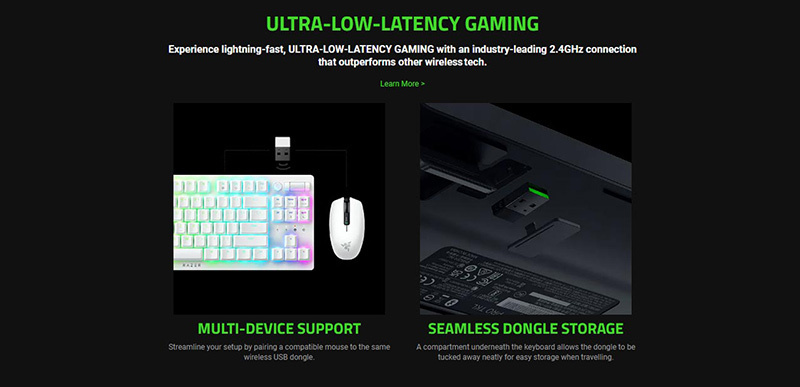 Razer คีย์บอร์ดเกม DeathStalker V2 Pro Tenkeyless Linear Optical Switch (EN)