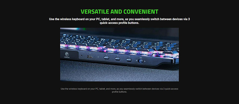 Razer คีย์บอร์ดเกม DeathStalker V2 Pro Tenkeyless Linear Optical Switch (EN)