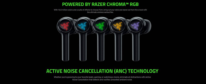 Razer หูฟังเกม True Wireless Hammerhead