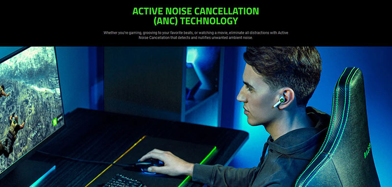 Razer หูฟังเกม True Wireless Hammerhead HyperSpeed PlayStation Licensed