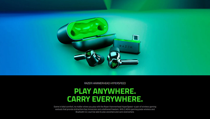 Razer หูฟังเกม True Wireless Hammerhead HyperSpeed Xbox Licensed