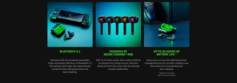 Razer หูฟังเกม True Wireless Hammerhead HyperSpeed Xbox Licensed