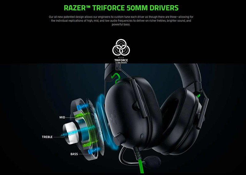 Razer หูฟังเกม BlackShark V2 X USB