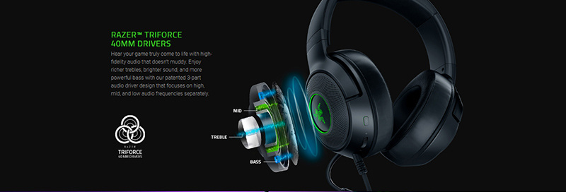 Razer หูฟังเกม Kraken V3 X