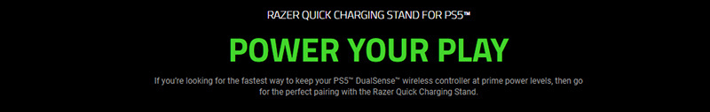 Razer แท่นชาร์จอุปกรณ์ควบคุมเกม Quick Charging Stand for PS5