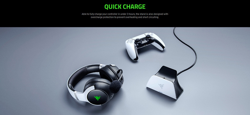 Razer แท่นชาร์จอุปกรณ์ควบคุมเกม Quick Charging Stand for PS5