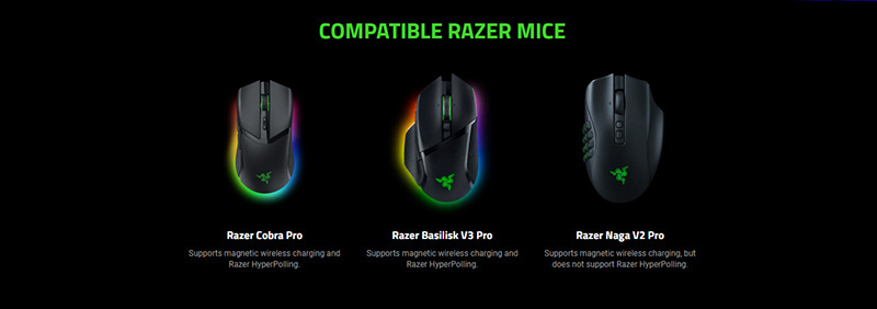 Razer แท่นชาร์จเมาส์ไร้สายพร้อมตัวรับส่งสัญญาณ Dock Pro