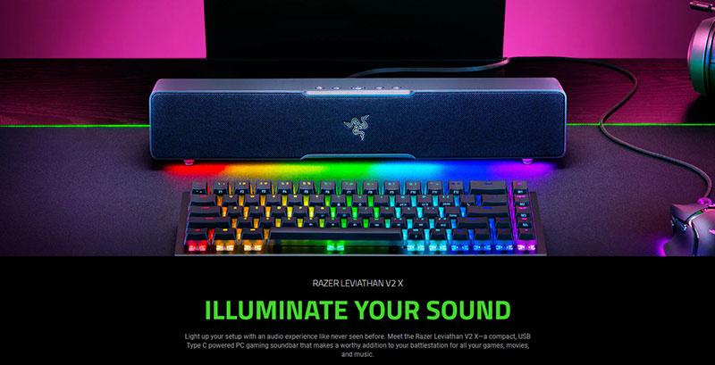 Razer ลำโพงซาวด์บาร์ Leviathan V2 X