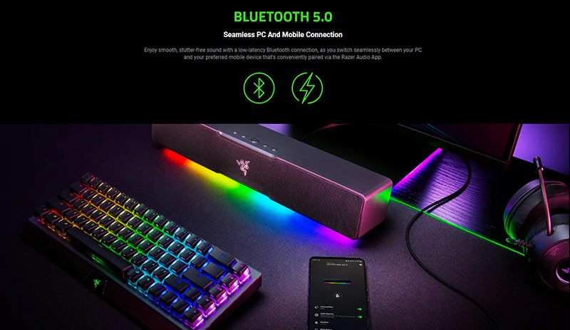 Razer ลำโพงซาวด์บาร์ Leviathan V2 X