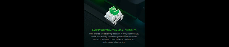 Razer คีย์บอร์ดเกม BlackWidow V3 Green Switch (EN)