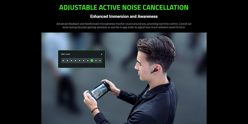 Razer หูฟังเกม True Wireless Hammerhead Pro