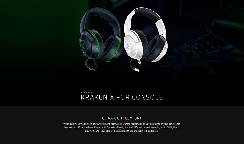 Razer หูฟังเกม Kraken X