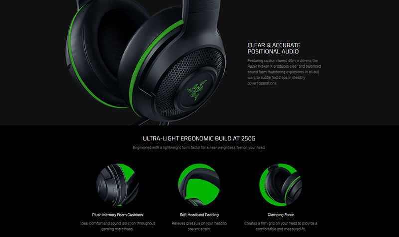 Razer หูฟังเกม Kraken X