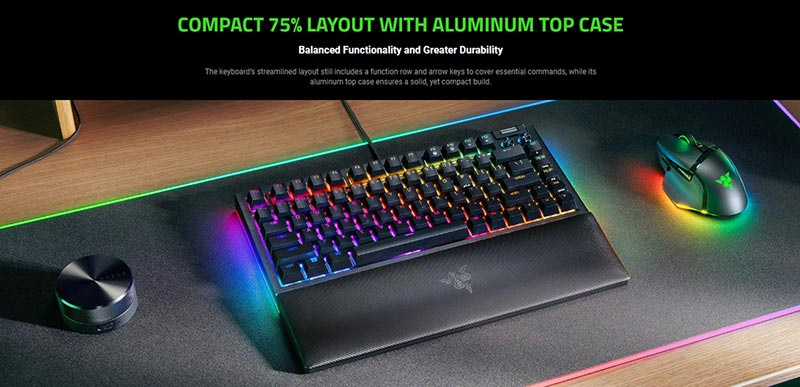 Razer คีย์บอร์ดเกม BlackWidow V4 75% (EN)