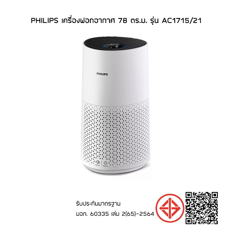 Philips เครื่องฟอกอากาศ 78 ตร.ม. รุ่น AC1715/21