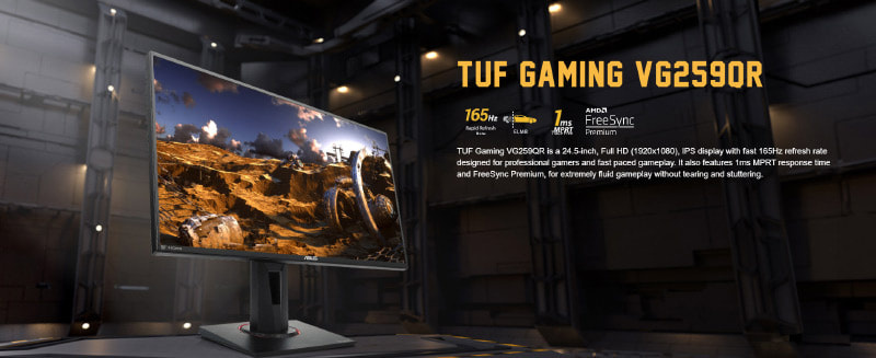 Asus จอคอมพิวเตอร์เกม 24.5 นิ้ว TUF Gaming VG259QR