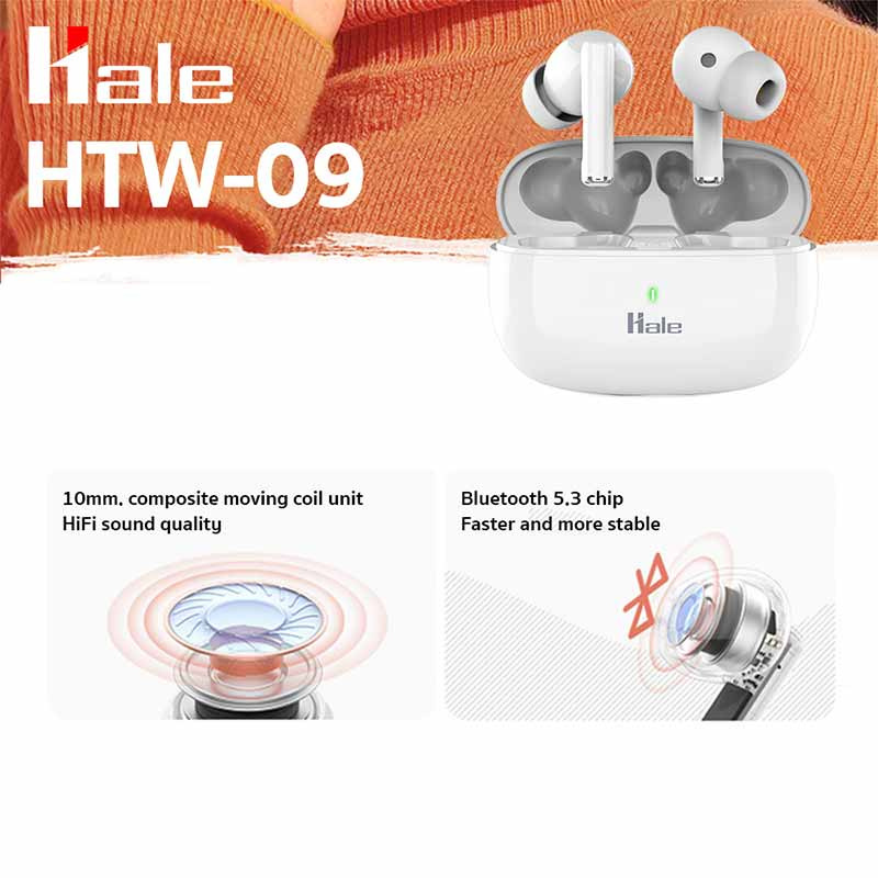 Hale หูฟังบลูทูธแบบ True Wireless รุ่น HTW-09