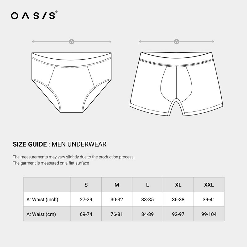 OASIS กาเกงชั้นในบ๊อกเซอร์ ผู้ชาย เนื้อผ้าแบมบู นุ่ม สบาย ไม่รัด รุ่น MUWBM8929 title =OASIS กาเกงชั้นในบ๊อกเซอร์ ผู้ชาย เนื้อผ้าแบมบู นุ่ม สบาย ไม่รัด รุ่น MUWBM8929